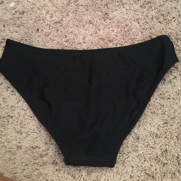 Black Bathing Suit Bottoms NWOT - Picture 2 of 3