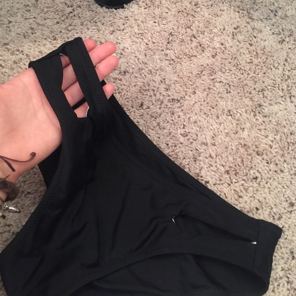Black Bathing Suit Bottoms NWOT - Picture 3 of 3