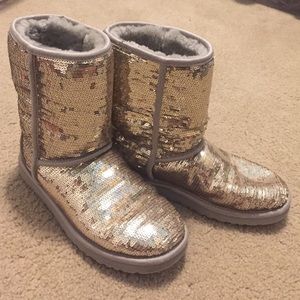 Gold Sparkly UGG Boots