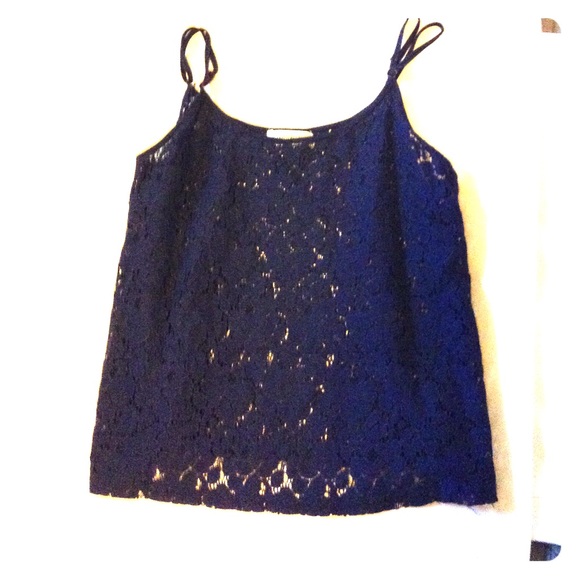 Dark blue lace top
