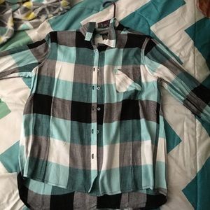 Plaid button down shirt