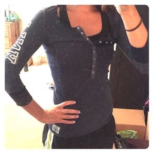 Navy VS Pink Henley Size Small