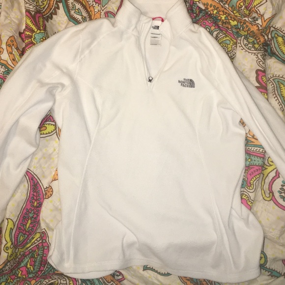 White half zip North Face fleece