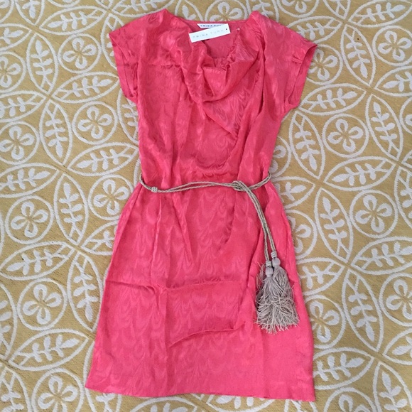 Trina Turk Coral Silk Dress NWT