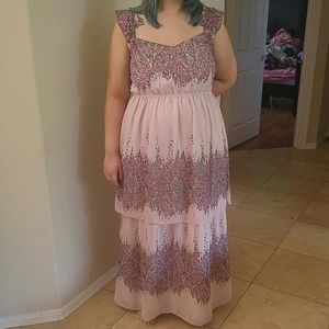 Lauren Conrad Floral Pink/Purple Dress