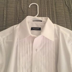NWT White Men's Slim Fit Tuxedo Shirt