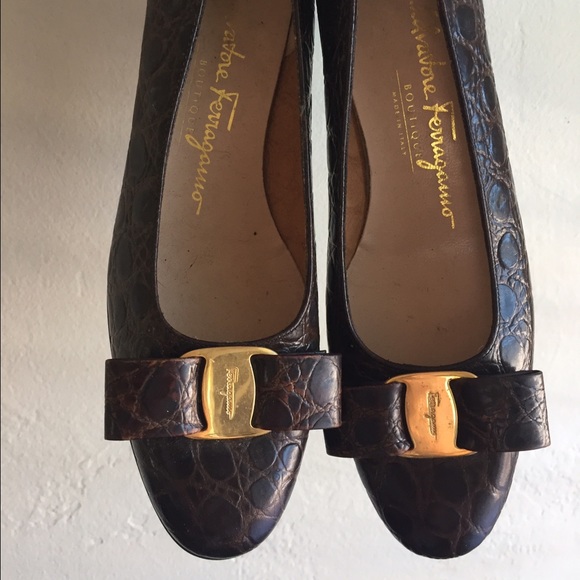 Vintage Ferragamo flats loafers ballet slippers