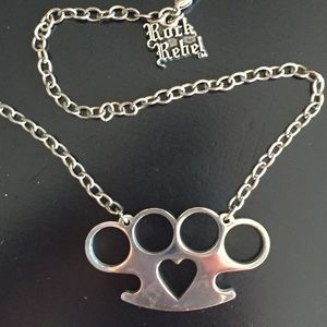 SOLD - Brass Knuckles necklace