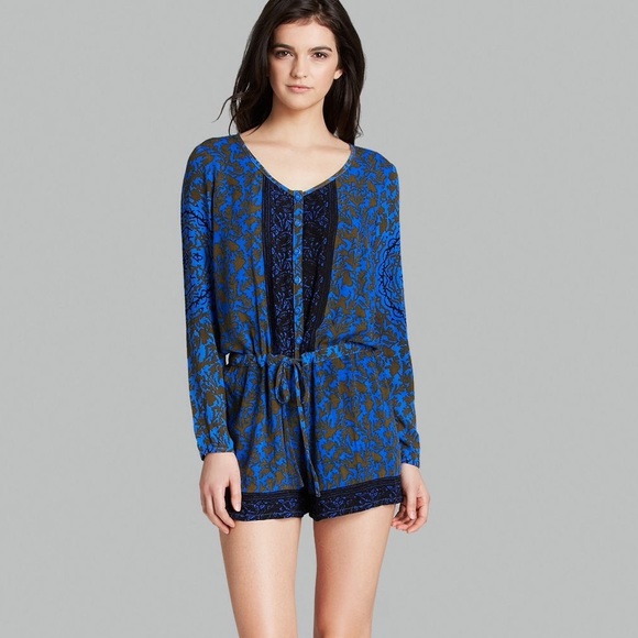 Free People Other - 🌟SALE🌟Free People, Blue Romper "Snap Out Of It"