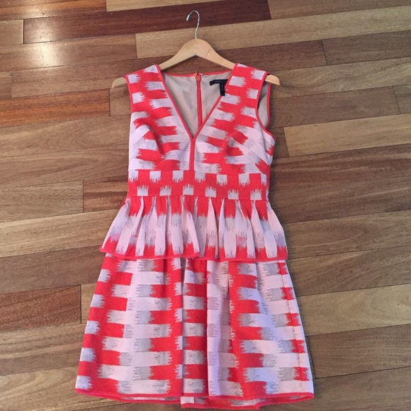 BCBG MaxAzria orange and pink dress size 2