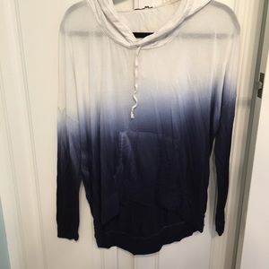 Ombre hooded shirt