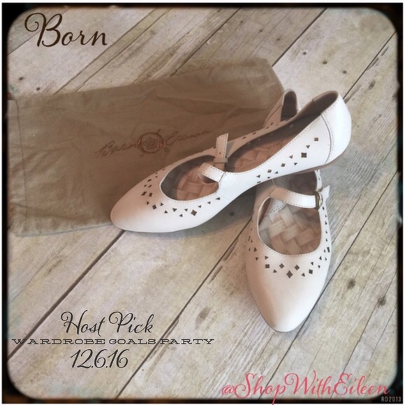 Born Shoes - 🎉HP🆕 Born Mary Jane Cream Leather Comfort Flat