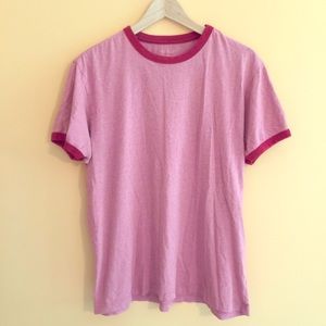 Dusty pink ringer tee