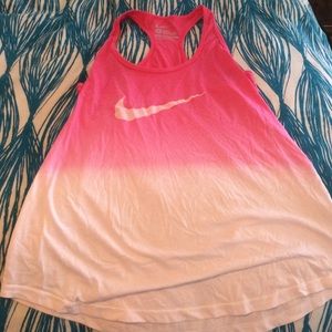 Brand new pink ombré nike tank