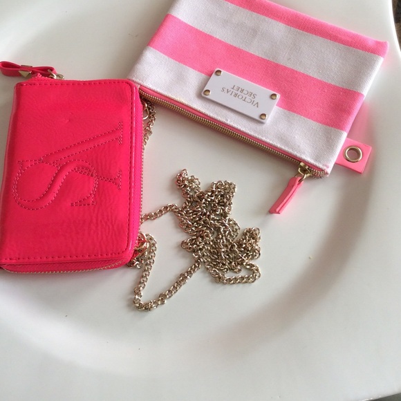 Victoria secret wallet and cosmetic bag