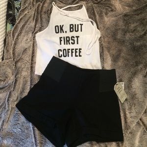 Black High Waisted Shorts