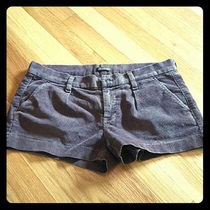 7 for All Mankind Dark Purple Corduroy Shorts