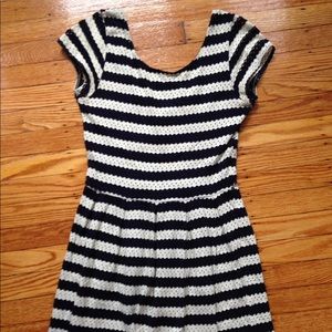 Striped eyelet dress