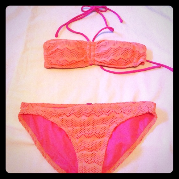 Orange and pink bikini