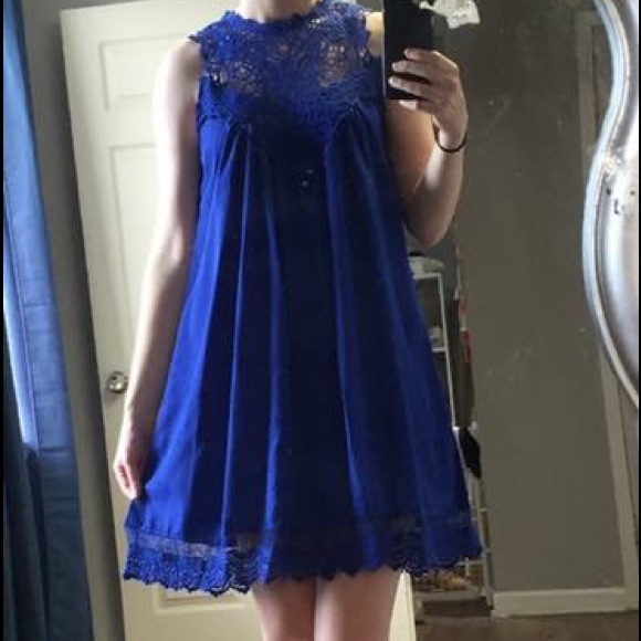Royal blue lace dress. New with tags!