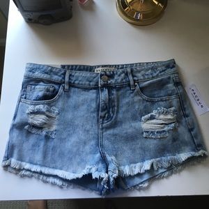 Bullhead Aussie Blue Low Rise Cutofff Jean Shorts