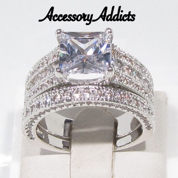 Jewelry - ✨New! 5.00 ct. CZ Princess Cut Bridal Set