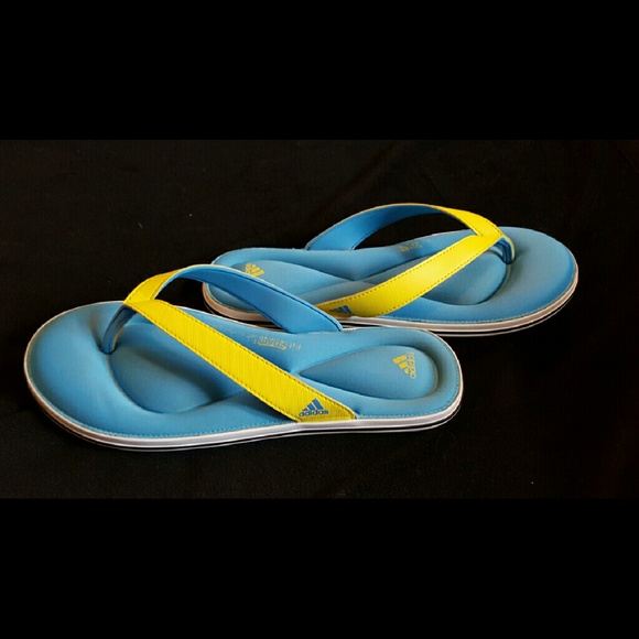 ADIDAS FitFOAM Yellow and Blue Comfort Sandals