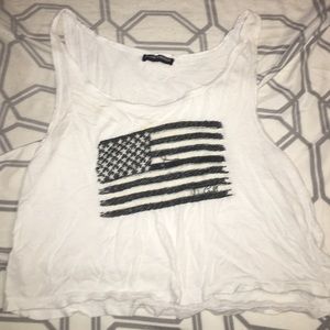 American Flag Crop Top