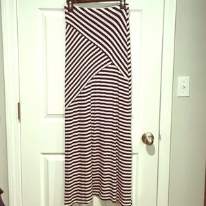 Blue & White Maxi Skirt