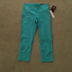 RBX Turquoise Cropped Athletic Leggings