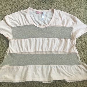 O'neill Sheer light pink crop top.