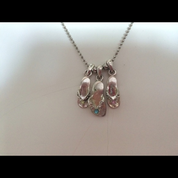Flip flop charm necklace