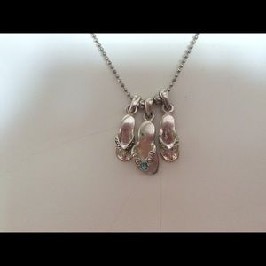 Flip flop charm necklace