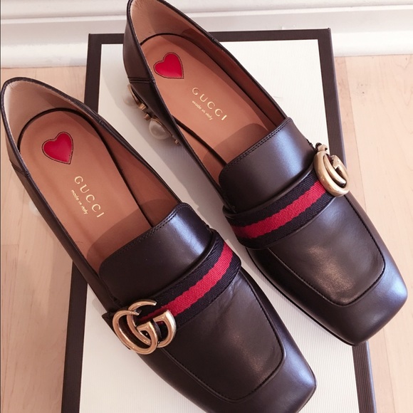 gucci black peyton slippers