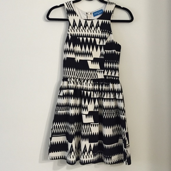 Black and White Patterned Dress