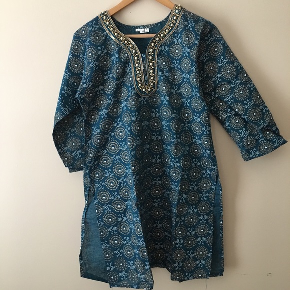 Blue Indian Kurta