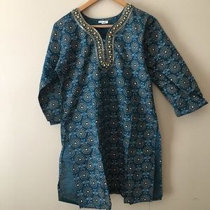 Blue Indian Kurta