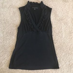 Black Ruffle Tank Top