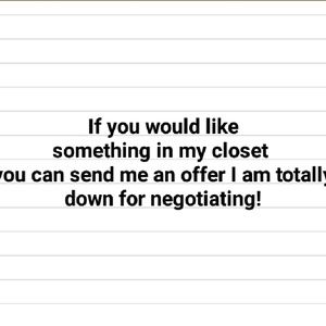 I am up for new offers!