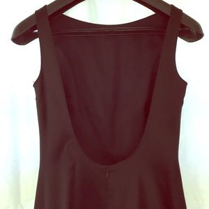 Formal low back evening dress.