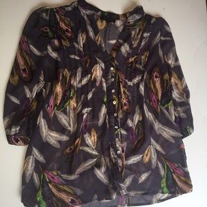 Forever 21 feathered blouse