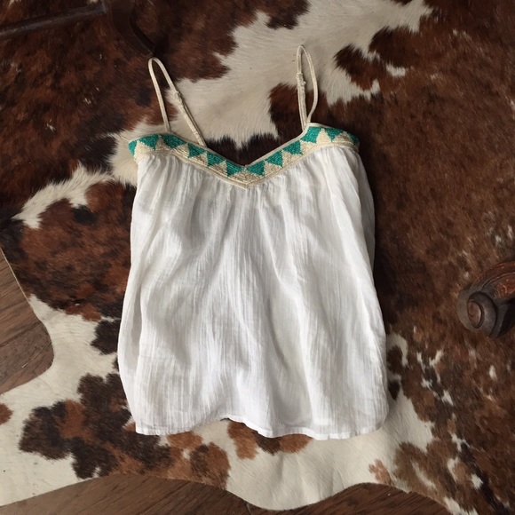 American eagle outfitters beaded tank top - Picture 1 of 4
