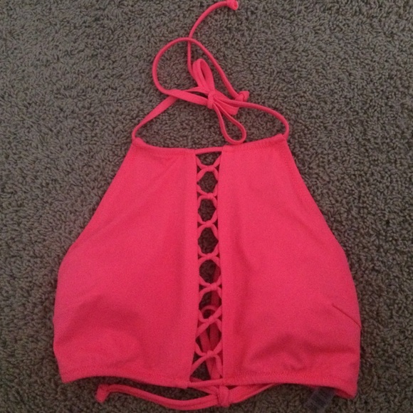 high neck bikini top