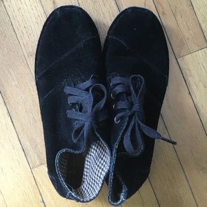 Toms Black Suede Desert Botas Canvas Shoes