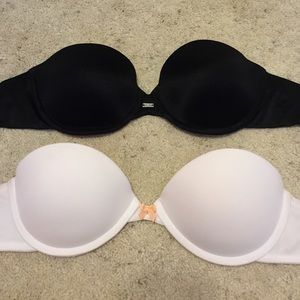 Two strapless barely worn 34B push-up bras