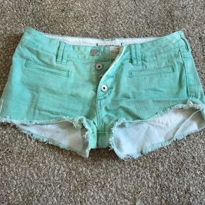 bullhead blue green shorts!!