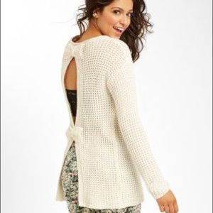 Open back long sweater