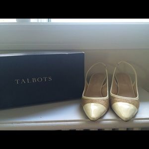 Talbots Ivory/Natural Kitten Heel