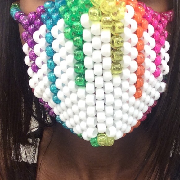 Rainbow Drip Kandi Mask - Picture 1 of 3