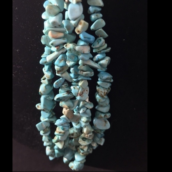 Vintage Monet Chain Turquoise Tassel Necklace - Picture 3 of 3